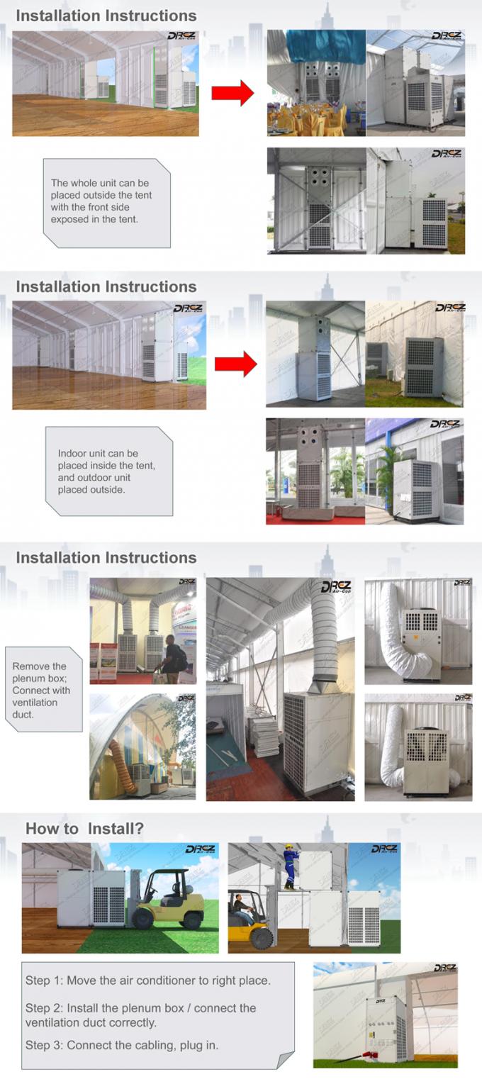 전시회 천막 홀을 위한 300000BTU Drez 천막 에어 컨디셔너에 의하여 포장되는 Aircond 냉각 그리고 임대료
