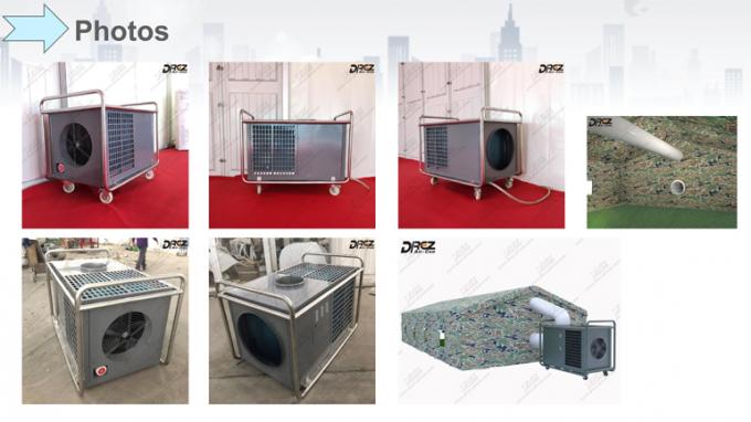 수평한 휴대용 4 톤 냉난방 장치, 군 천막 큰 에어 컨디셔너