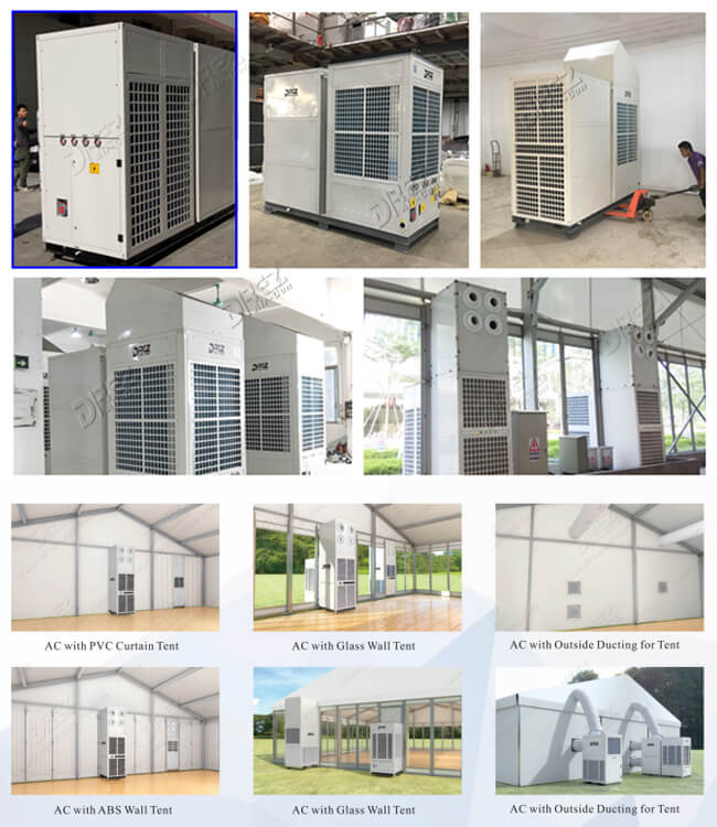 25KW 수직 상업적인 천막 에어 컨디셔너, 30HP 원격 제어 임시 AC 단위